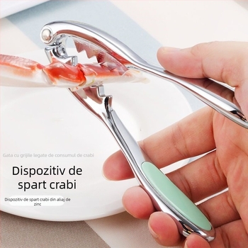 Set de instrumente pentru crab din oțel inoxidabil, set de 8 piese pentru consumul de crab, include ac pentru crab și clești pentru crab