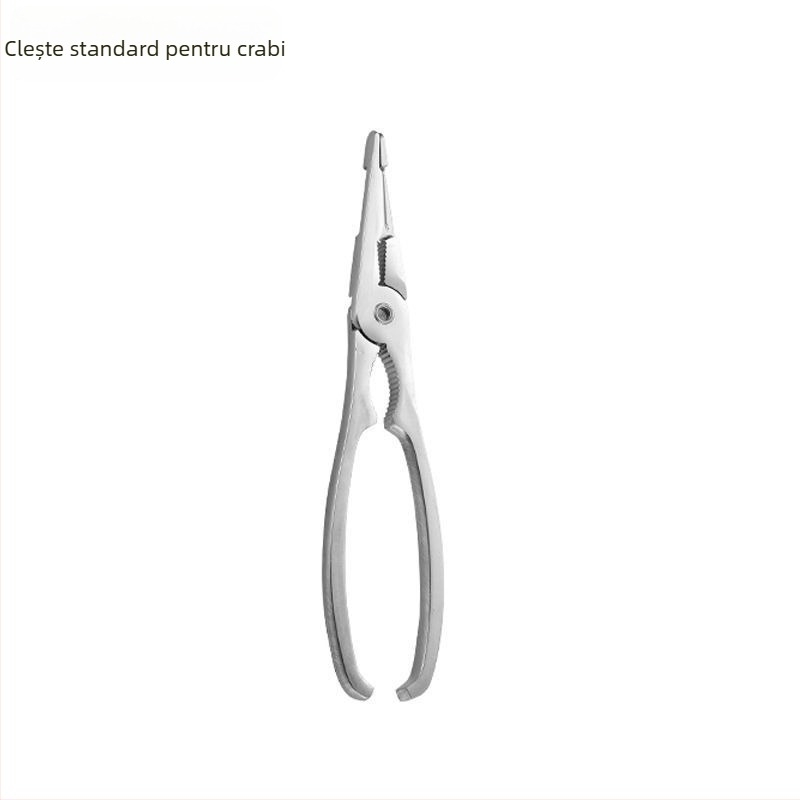 Set de instrumente pentru crab din oțel inoxidabil, set de 8 piese pentru consumul de crab, include ac pentru crab și clești pentru crab