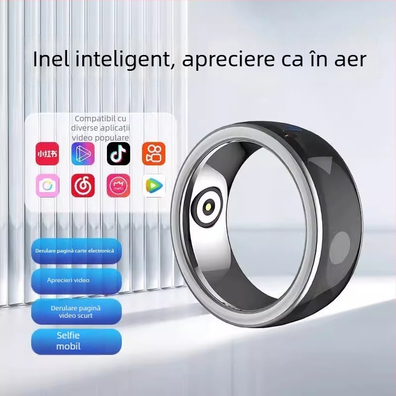 Inel inteligent nou cu Bluetooth pentru selfie, control fără fir al videoclipurilor și schimbarea paginilor pentru cărți electronice