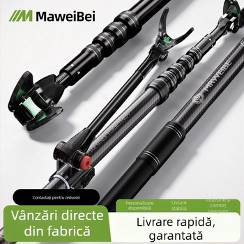 Suport portabil pentru undițe de pescuit, din carbon, pliabil, cu rotație în mai multe direcții, ușor