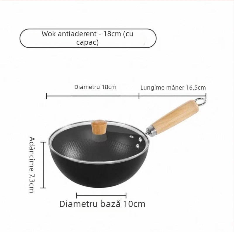Oală de supă din piatră Maifan, cu strat antiaderent din titan, oală multifuncțională pentru supă, gătit la tigaie, abur, porridge și lapte; compatibilă cu plite cu inducție și gaz.
