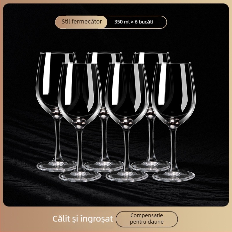 Pahar de vin roșu din cristal, stil european, cu goblet, suport pentru pahare, decantator și set cadou