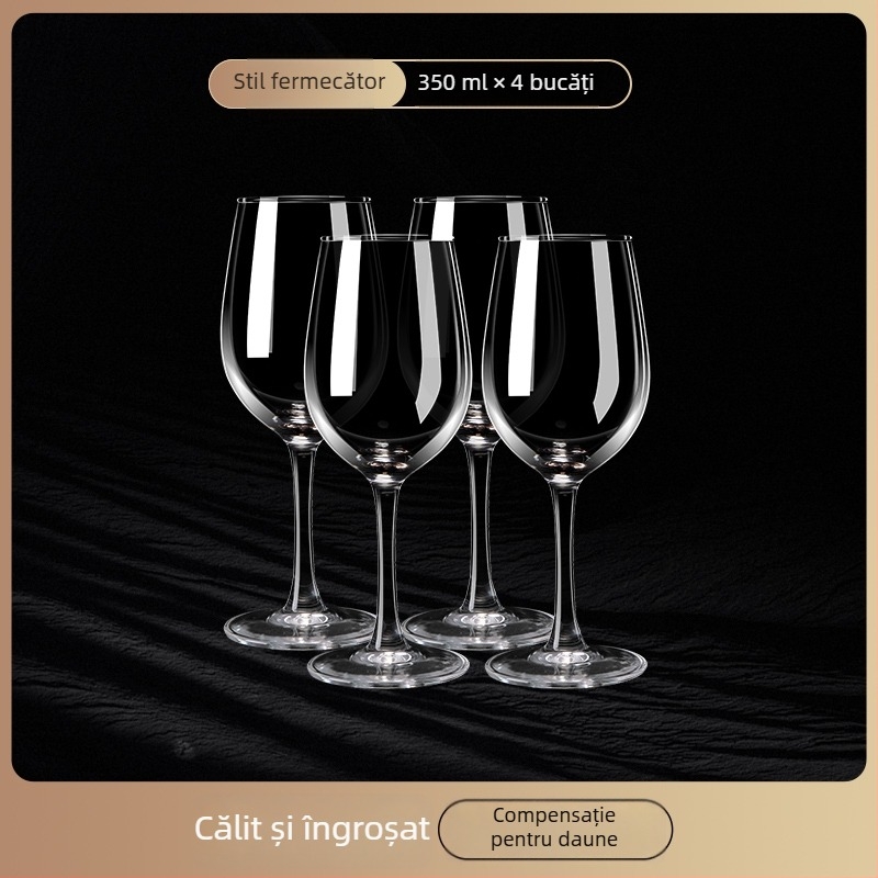 Pahar de vin roșu din cristal, stil european, cu goblet, suport pentru pahare, decantator și set cadou