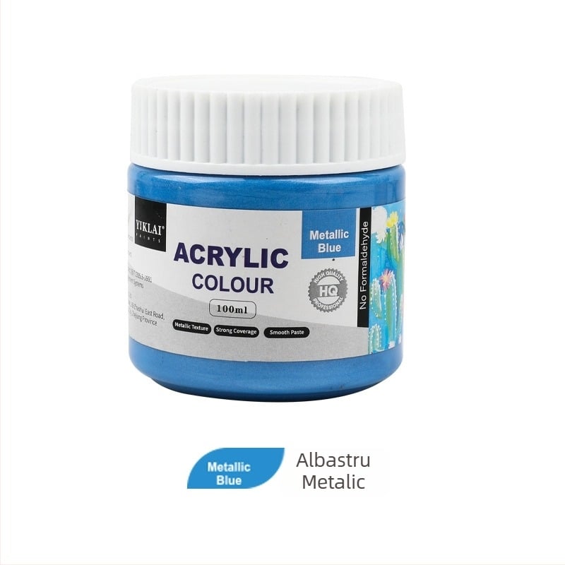 Set de vopsea acrilică metalică perlata, impermeabil, flacoane de 110 ml, culoare aurie, pentru pictură și imprimare