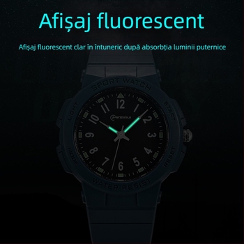 Ceas quartz pentru elevi, rezistent la apă până la 30 m, cadran luminos, multifuncțional, design sportiv