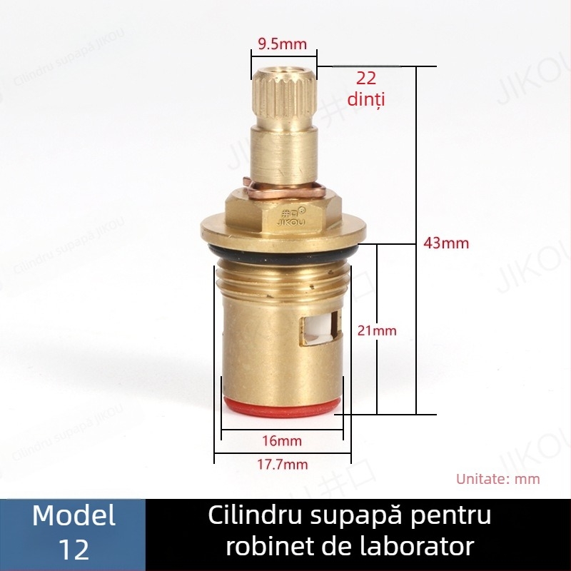 JIKOU robinet de laborator cu nucleu de supapă, ieșire cu trei conducte și accesorii cu manetă