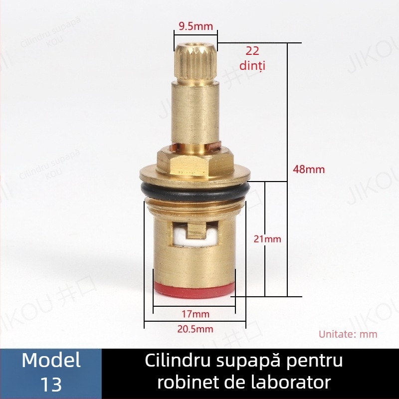 JIKOU robinet de laborator cu nucleu de supapă, ieșire cu trei conducte și accesorii cu manetă