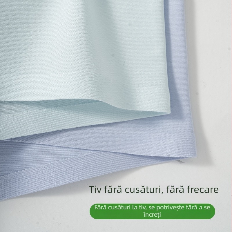 Chiloți pentru adolescenți băieți din fibre modal, respirabili, antibacterieni, confortabili, talie medie, țesătură tricotată, culoare solidă