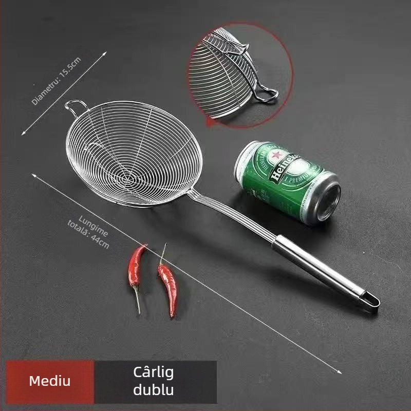 Sită din oțel inoxidabil 304 pentru hot pot și prăjire – uz bucătărie