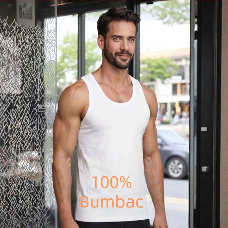 Maieu bărbătesc din bumbac cu țesătură rib, croială slim-fit, sport, culoare solidă, mărimea 4XL
