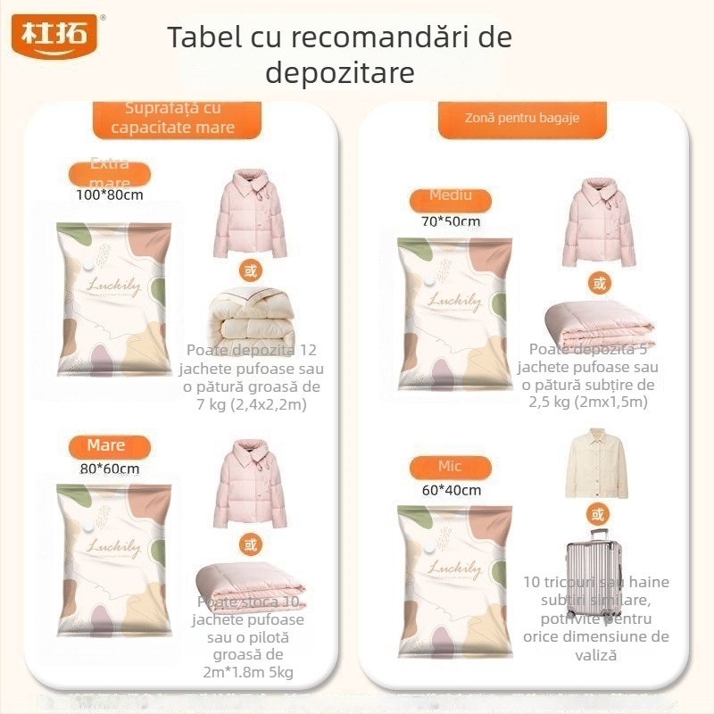 Sac de vid gros pentru haine și pături, sigilat și rezistent la umezeală, potrivit pentru cămine