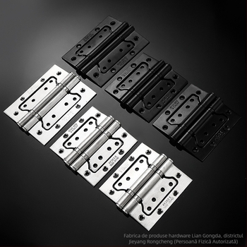 Balama din oțel inoxidabil cu două foi, 4–5 inch, rulmenți solizi, accesorii pentru uși plate cu design frunză de lotus
