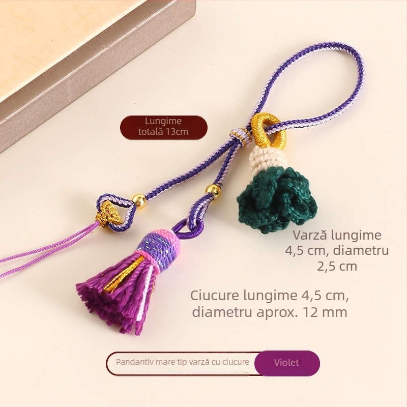 Pandantiv varză cu șnur - accesorii DIY semifabricat pentru telefon