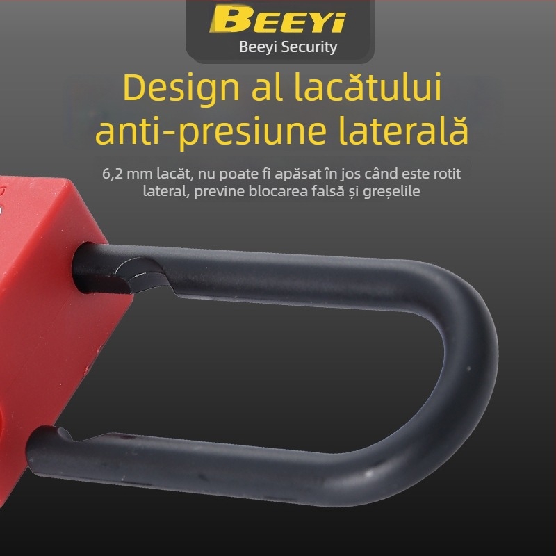 Încuietoare LOTO de siguranță industrială cu etichetă, lacăt din nylon pentru inginerie, lacăt izolant din plastic, lacăt pentru electrician