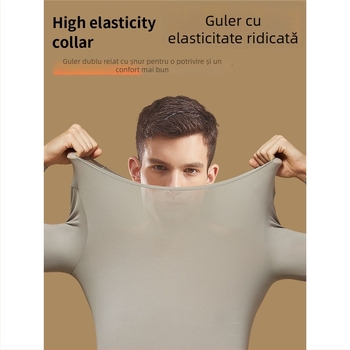 Set termic masculin cu bază din acid hialuronic, top și pantaloni, pentru toamnă/iarnă