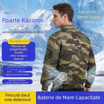 Îmbrăcăminte de lucru cu aer condiționat pentru exterior — vestă ușoară de vară pentru bărbați, pentru șantier, rezistentă la uzură și murdărie