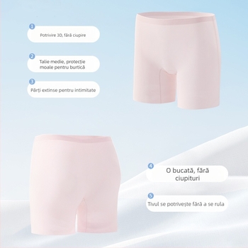 Shorturi de siguranță pentru fetițe cu lenjerie Ice Silk răcoroasă, confort antibacterian, design trei în unu