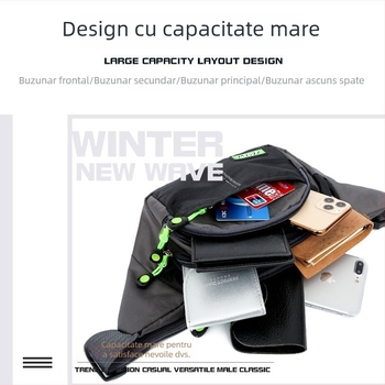 Geantă de talie pentru drumeții în aer liber, unisex, impermeabilă, crossbody pentru alergare și călătorii de recreere