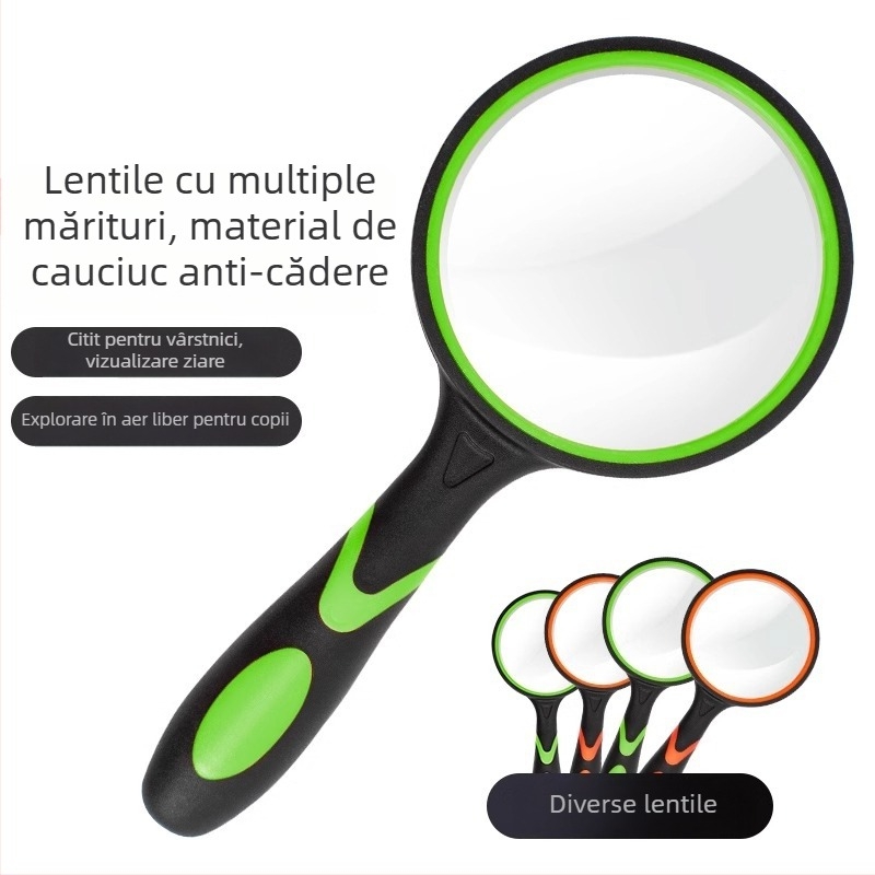 Lupa de citit HD, manuală, pliabilă, cu mărire înaltă, rezistentă la cădere, pentru persoane în vârstă și copii