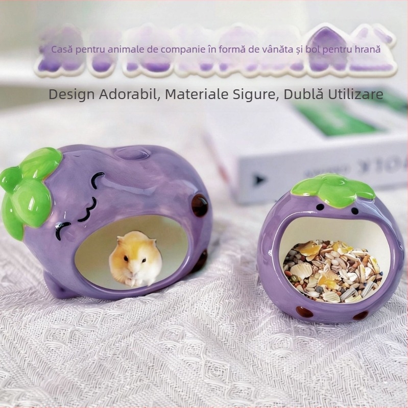 Cuib ceramic pentru hamster, mare, interior, răcire și adăpost vara