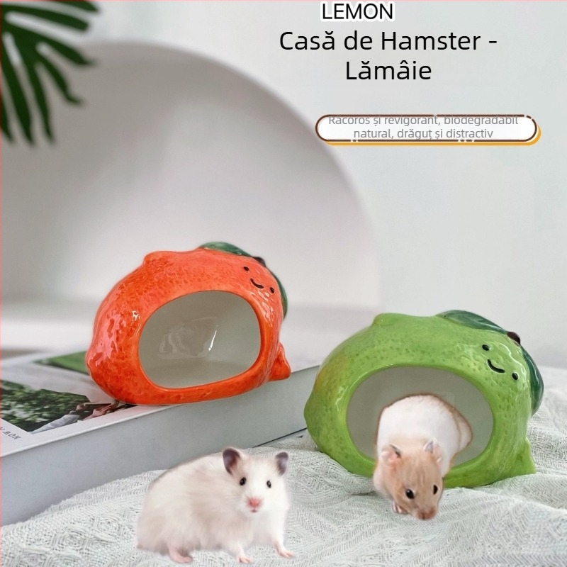 Cuib ceramic pentru hamster, mare, interior, răcire și adăpost vara