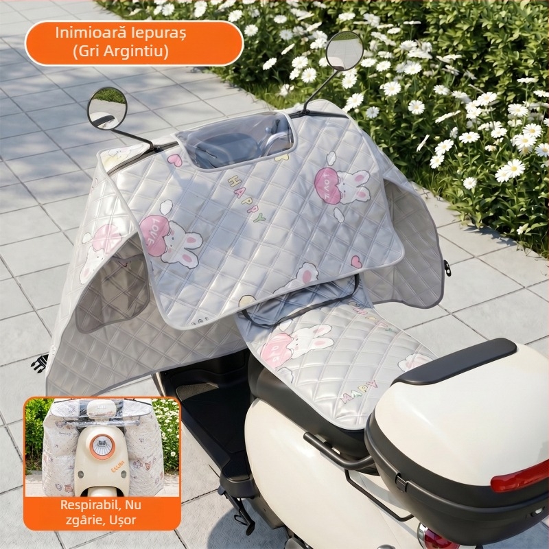 Husă parbriz pentru vehicule electrice și motociclete, model 2026 — protecție solară, impermeabilă, rezistentă la vânt, utilizare pe toate anotimpurile