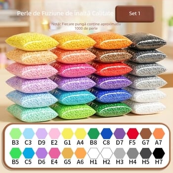 Set de reîncărcare mărgele pentru mozaic, 120 culori, mărgele mici de 2.6 mm, cu pungă de depozitare și flacon