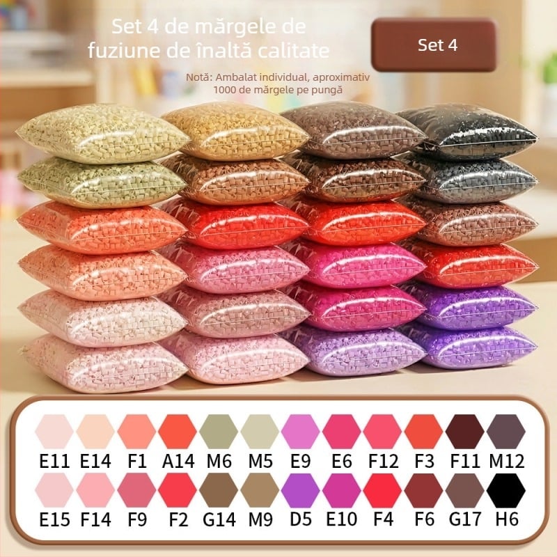Set de reîncărcare mărgele pentru mozaic, 120 culori, mărgele mici de 2.6 mm, cu pungă de depozitare și flacon