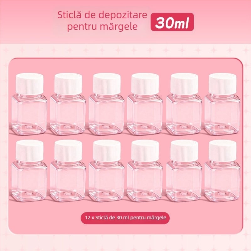 Set de reîncărcare mărgele pentru mozaic, 120 culori, mărgele mici de 2.6 mm, cu pungă de depozitare și flacon