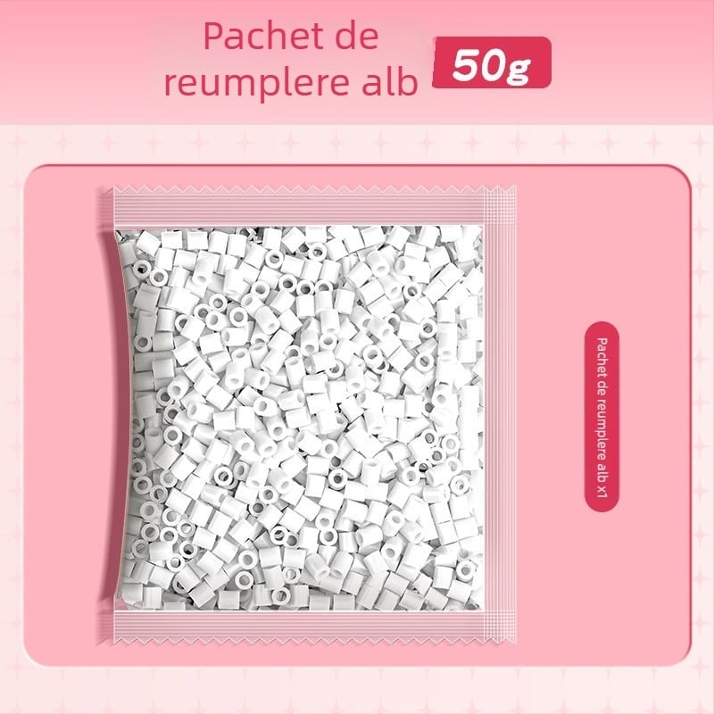 Set de reîncărcare mărgele pentru mozaic, 120 culori, mărgele mici de 2.6 mm, cu pungă de depozitare și flacon