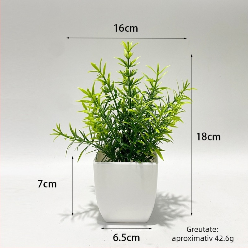 Set de plante artificiale în ghivece cu eucalipt, pentru decor interior la birou sau acasă