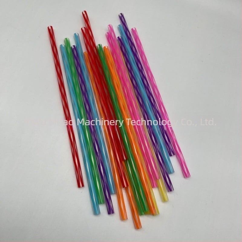 Paie din plastic PP, bicoloră, groasă, filetată, drept, ambalaj cu 100 bucăți