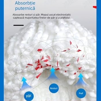 Cap de mop extra gros, 160 g, rotund, înlocuire universală, fără scame