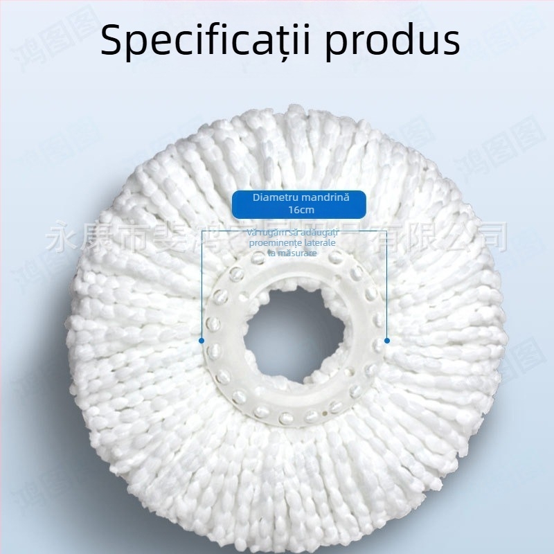 Cap de mop extra gros, 160 g, rotund, înlocuire universală, fără scame