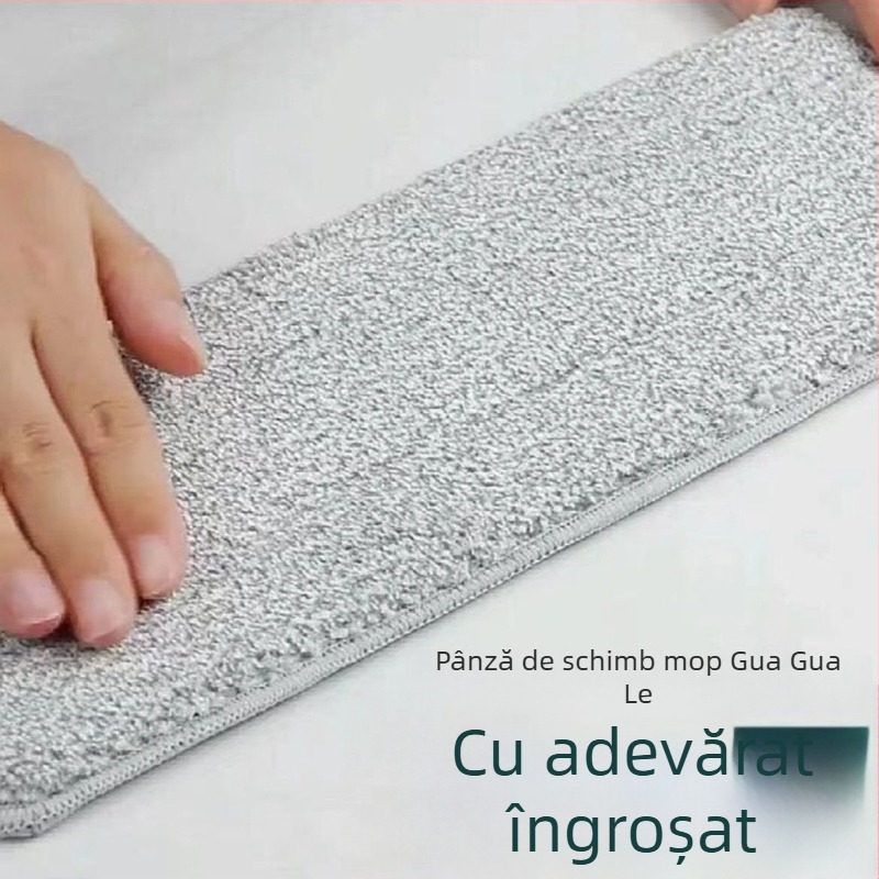 Capă de mop plat cu țesătură adezivă îngroșată, cap de înlocuire, model universal, detașabilă și lavabilă