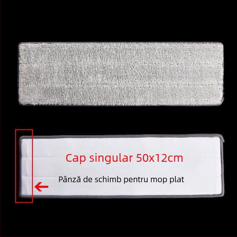 Capă de mop plat cu țesătură adezivă îngroșată, cap de înlocuire, model universal, detașabilă și lavabilă