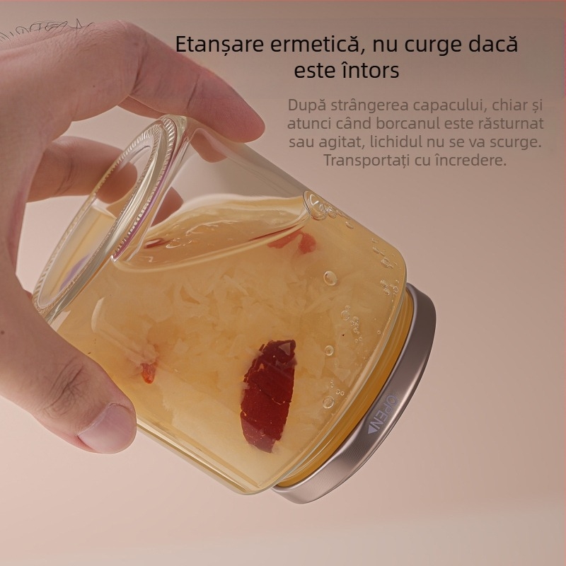 Borcane din sticla îngroșate pentru cuib de pasăre și fish maw, gata de consum, borcane sigilate, borcane pentru gem