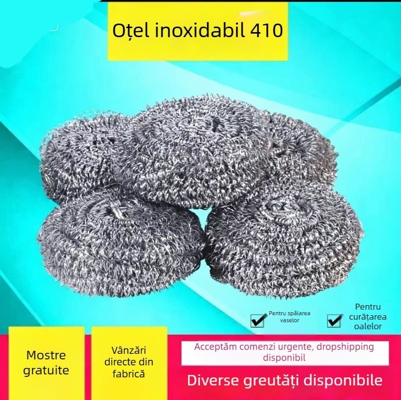 Set de șase bile din oțel inoxidabil pentru curățarea vaselor