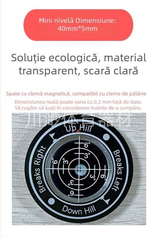 Clip pentru pălărie de golf cu nivel – instrument de măsurare a înclinării