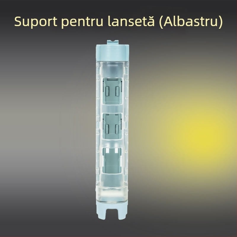 Cutie multifuncțională pentru năluci în culori macarons, cutie portabilă cu suport pentru undițe, poate fi folosită ca depozitare, suport pentru undițe și pahare.