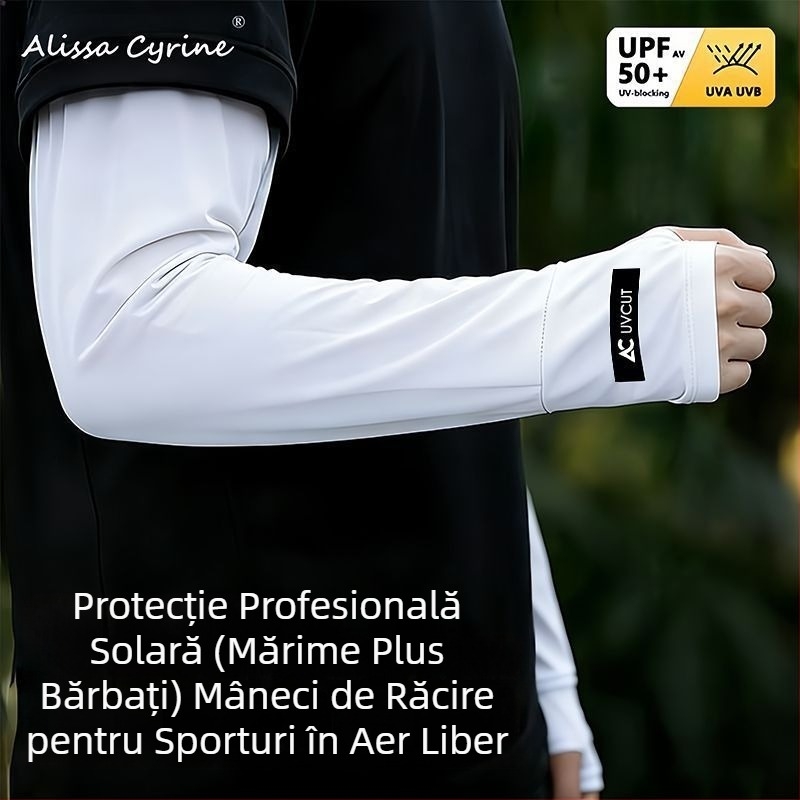 Manșete pentru brațe pentru bărbați, protecție UV, Ice Silk, vară outdoor
