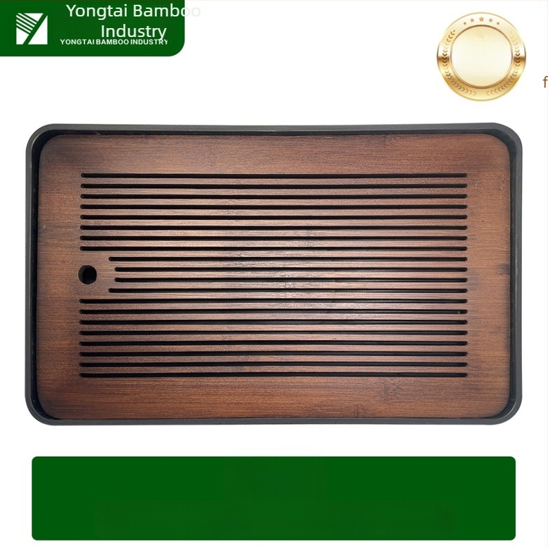 Set tavă pentru ceai din bambus cu drenaj, accesorii Gongfu