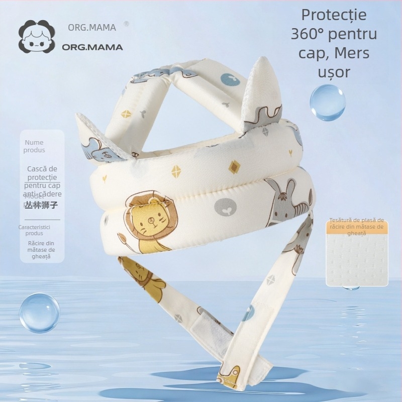 Pălărie de protecție pentru cap a bebelușului în timpul învățării să mergi, pernă anti-coliziune pentru cap, design respirabil de vară