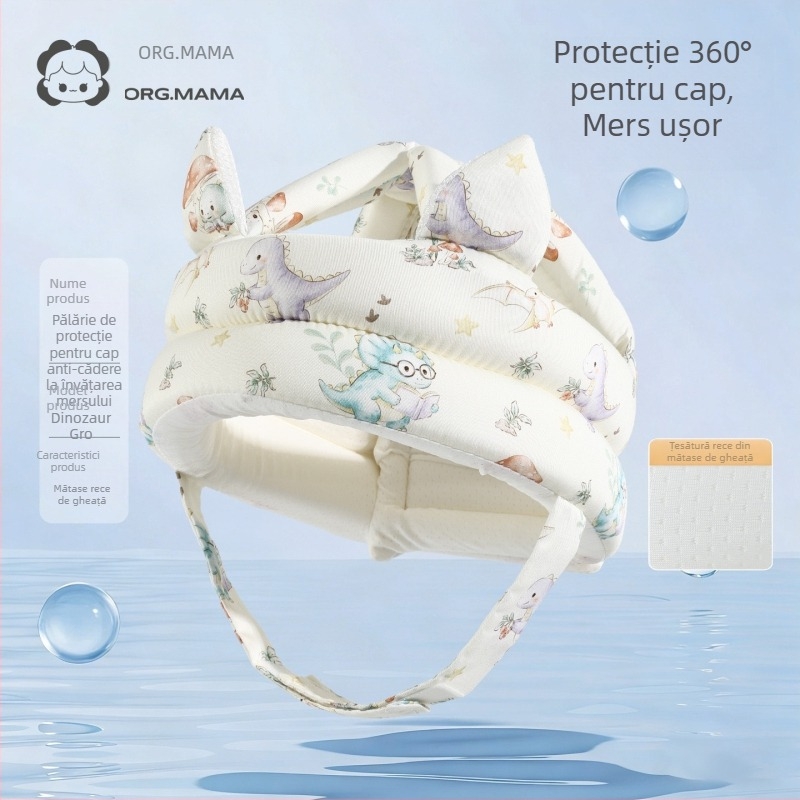 Pălărie de protecție pentru cap a bebelușului în timpul învățării să mergi, pernă anti-coliziune pentru cap, design respirabil de vară