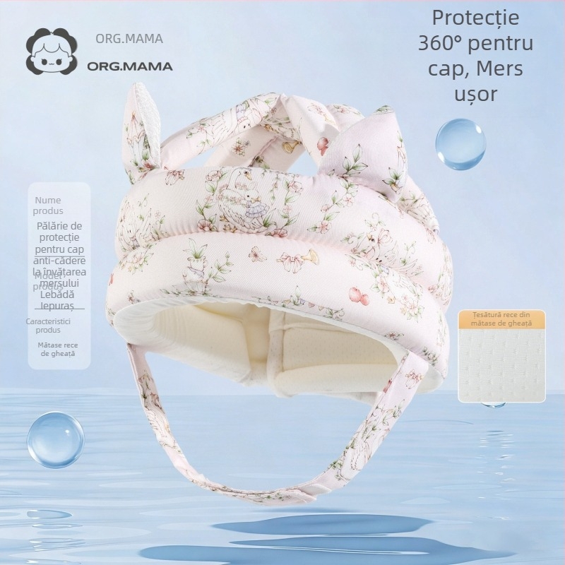 Pălărie de protecție pentru cap a bebelușului în timpul învățării să mergi, pernă anti-coliziune pentru cap, design respirabil de vară