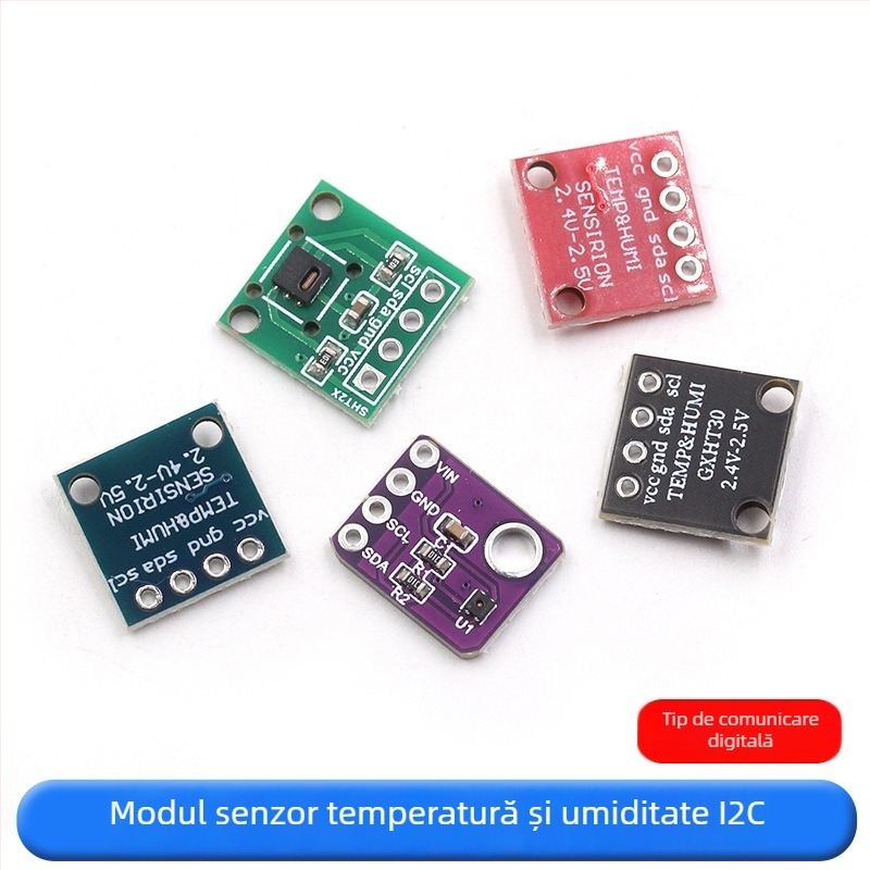 Modul senzor de temperatură și umiditate SHT20/SHT30/31/35, interfață digitală I2C, gamă largă de tensiune