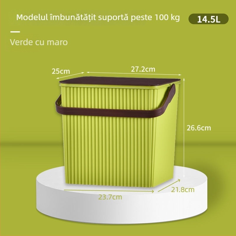 Găleată pătrată de depozitare cu capac, recipient portabil pentru baie și scaun de pescuit