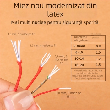 Șnur elastic pentru mărgele și brățări – nucleu ultra-fin înfășurat, fir elastic rezistent la uzură pentru montarea mărgelelor