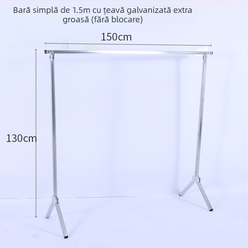 Uscător de haine pe podea, în formă de X, cu brațe duble, pentru interior și exterior, pliabil.