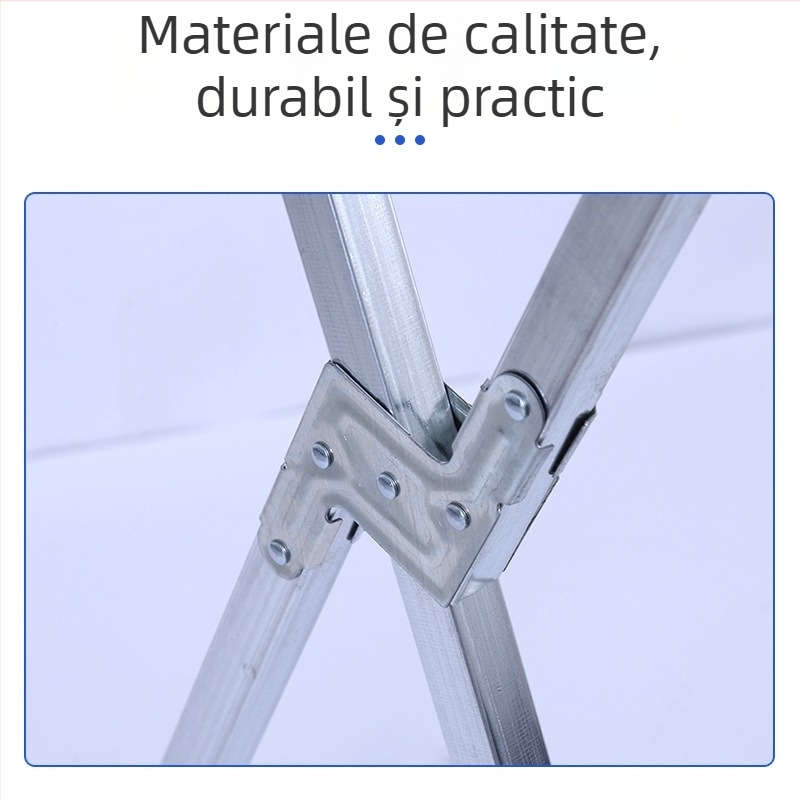Uscător de haine pe podea, în formă de X, cu brațe duble, pentru interior și exterior, pliabil.